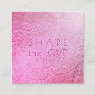 PixDezines Glam Delen De Liefde Iridescent Ombre Vierkante Visitekaartje