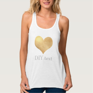 PixDezines Gold-hart Tanktop