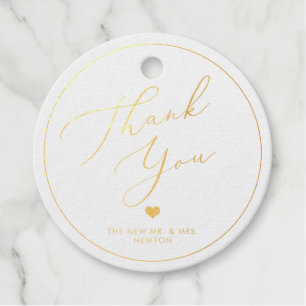 PixDezines Gold Hartelijk dank, Luxe kalligrafie Bedankjes Labels