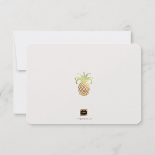 PixDezines Golden Pineapple/sla onze datum op Save The Date (Achterkant)