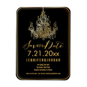 PixDezines gouden kroonluchter/datum opslaan/DIY l Magneet (Verticaal)