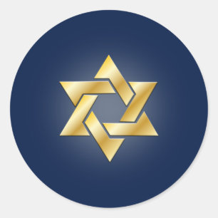PixDezines gouden ster van david/DIY achtergrond Ronde Sticker