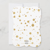 PixDezines gouden vlokken/nep folie confetti/vakan Feestdagenkaart (Achterkant)