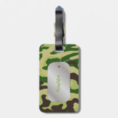 PixDezines green camo+dogtag Bagagelabel (Achterkant verticaal)