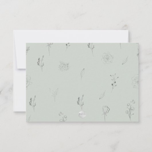 PixDezines Greenery Bereavement Bedankt Kaart (Achterkant)