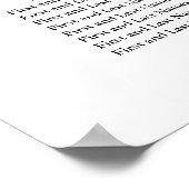 PixDezines Greenery Calligraphy, Seating Chart Poster (Hoek)