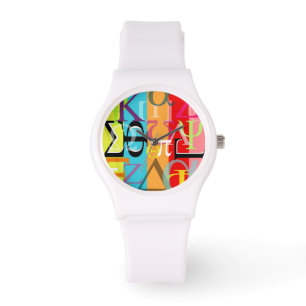 PixDezines Griekse alfabetten Horloge