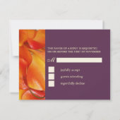 PixDezines GROTE RSVP ORANJE CALLA LILIES Kaartje (Achterkant)