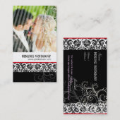 PixDezines  Grunge Damask / Aqua Visitekaartje (Voorkant / Achterkant)