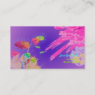 PixDezines Grunge Floral ♥♥♥♥ Visitekaartje