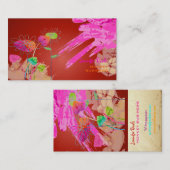 PixDezines Grunge Floral ♥♥♥♥ Visitekaartje (Voorkant / Achterkant)