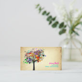 PixDezines Grunge Tree Trimmers ♥ ♥ Visitekaartje (Staand voorkant)