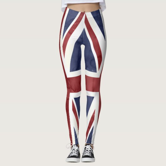 PixDezines GRUNGE UNION JACK Leggings (Voorkant)