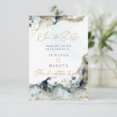 PixDezines H2 Abstracte Oceaan Goud Zeefoam Kaart (Staand voorkant)