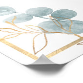 PixDezines H2 Blue Eucalyptus Baptism Welkom Poster (Hoek)