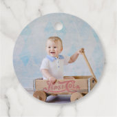 PixDezines H2 Blue Gold Dust Baptism Hartelijk dan Bedankjes Labels (Achterkant)