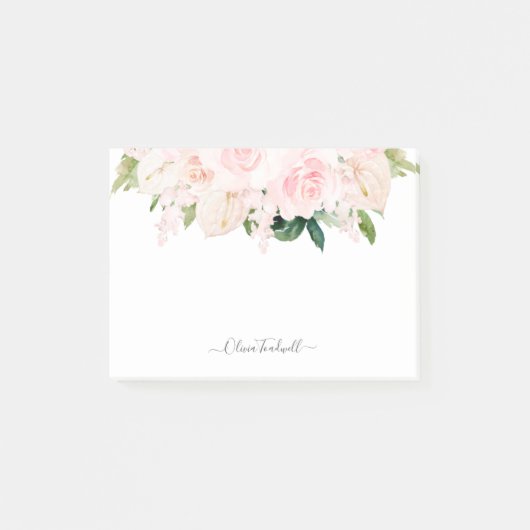 PixDezines H2 Blush Anthuriums Rozen Peonies Post-it® Notes (Voorkant)