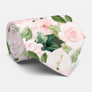 PixDezines H2 Blush Anthuriums Rozen Pioenrozen N Stropdas