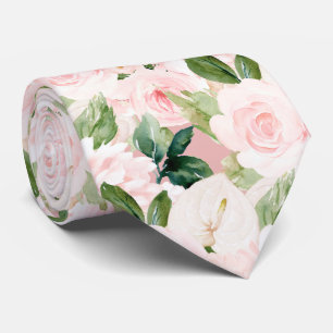 PixDezines H2 Blush Anthuriums Rozen Pioenrozen N Stropdas