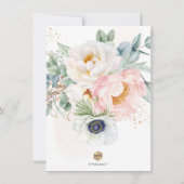 PixDezines H2 Blush Peonies Eucalyptus Bautizo Kaart (Achterkant)