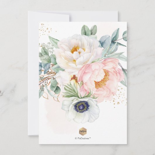 PixDezines H2 Blush Peonies Eucalyptus Bautizo Kaart (Achterkant)