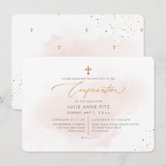 PixDezines H2 Blush Roze bevestiging Kaart (Voorkant / Achterkant)