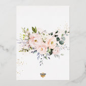 PixDezines H2 Blush Rozen Eerste Heilige Communie Folie Uitnodiging (Achterkant)