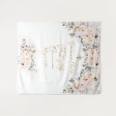 PixDezines H2 Blush Rozen Eerste Heilige Communie Wandkleed (Voorkant (horizontaal))