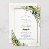 PixDezines H2 Chêne sur Berry Invitation Baptême (Devant / Derrière)