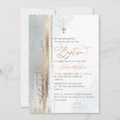 PixDezines H2 Dusty Blue Baptism Invitation (Devant)