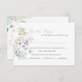 PixDezines H2 Dusty Blue Winter Cotton Cartes RSVP (Devant / Derrière)