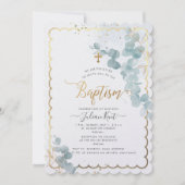 PixDezines H2 Eucalyptus Baptism Uitnodiging (Voorkant)
