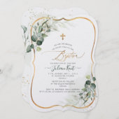 PixDezines H2 Eucalyptus Baptisme Kaart (Voorkant / Achterkant)