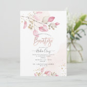 PixDezines H2 Eucalyptus Bautizo Invitation (Debout devant)