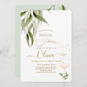 PixDezines H2 Eucalyptus Greenery Vrijgezellenfees Kaart (Voorkant / Achterkant)