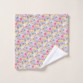 PixDezines H2 Fleurs d'été Violet+Rose (Gant de toilette)