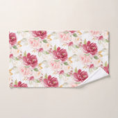 PixDezines H2 Fleurs Raspber Blush Roses (Serviette à main)