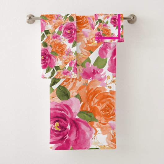 PixDezines H2 Fleurs Roses Orange Rose Chaud (En situation)
