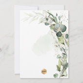 PixDezines H2 Greenery Gum Foliage First Commumen Kaart (Achterkant)