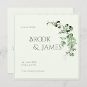 PixDezines H2 Groene planten Eucalyptus Save The D Save The Date (Voorkant / Achterkant)