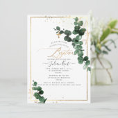 PixDezines H2 Gum Eucalyptus Doopfeest Kaart (Staand voorkant)