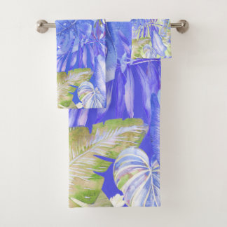 PixDezines H2 Hawaiiaanse Jungle Groenery Bad Handdoek