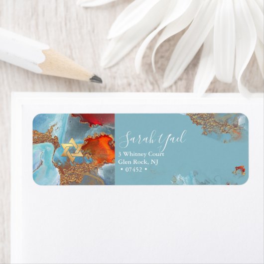 PixDezines H2 Modern Abstract Gold Accent Label (Insitu)