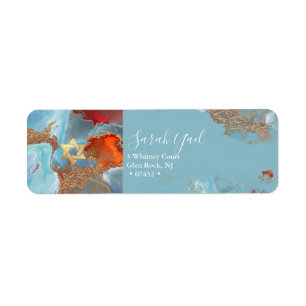 PixDezines H2 Modern Abstract Gold Accent Label