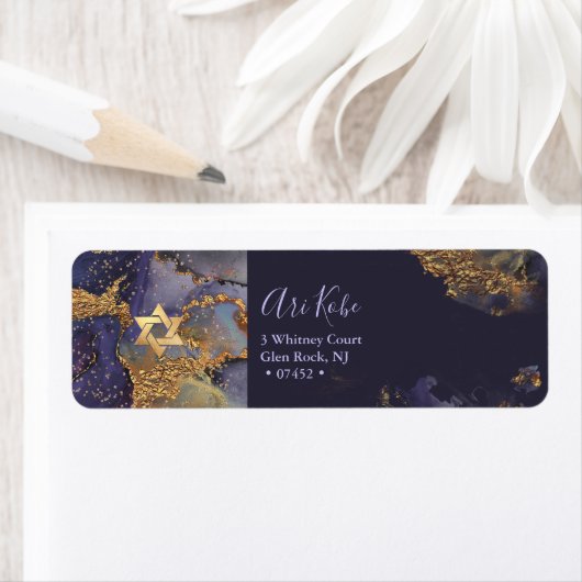 PixDezines H2 Modern Abstract Gold Accent Label (Insitu)