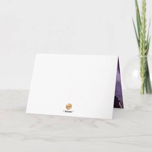 PixDezines H2 Paars Agate Mitzvah ✡ Dank u Kaart (Achterkant)