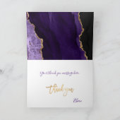 PixDezines H2 Paars Agate Mitzvah ✡ Dank u Kaart (Binnen)