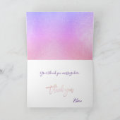 PixDezines H2 Paars Agate Mitzvah ✡ Hartelijk dank Kaart (Binnen)