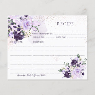 PixDezines H2 Purple Flowers Recept Kaart