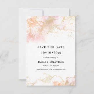 PixDezines H2 Roze golven Faux metallisch schuim Save The Date